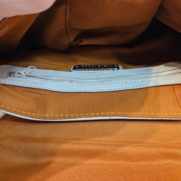 Steve Madden To-Talli Patent White So Soft Shoulder Bag with Silver Chain Strap - Picture 12 of 14